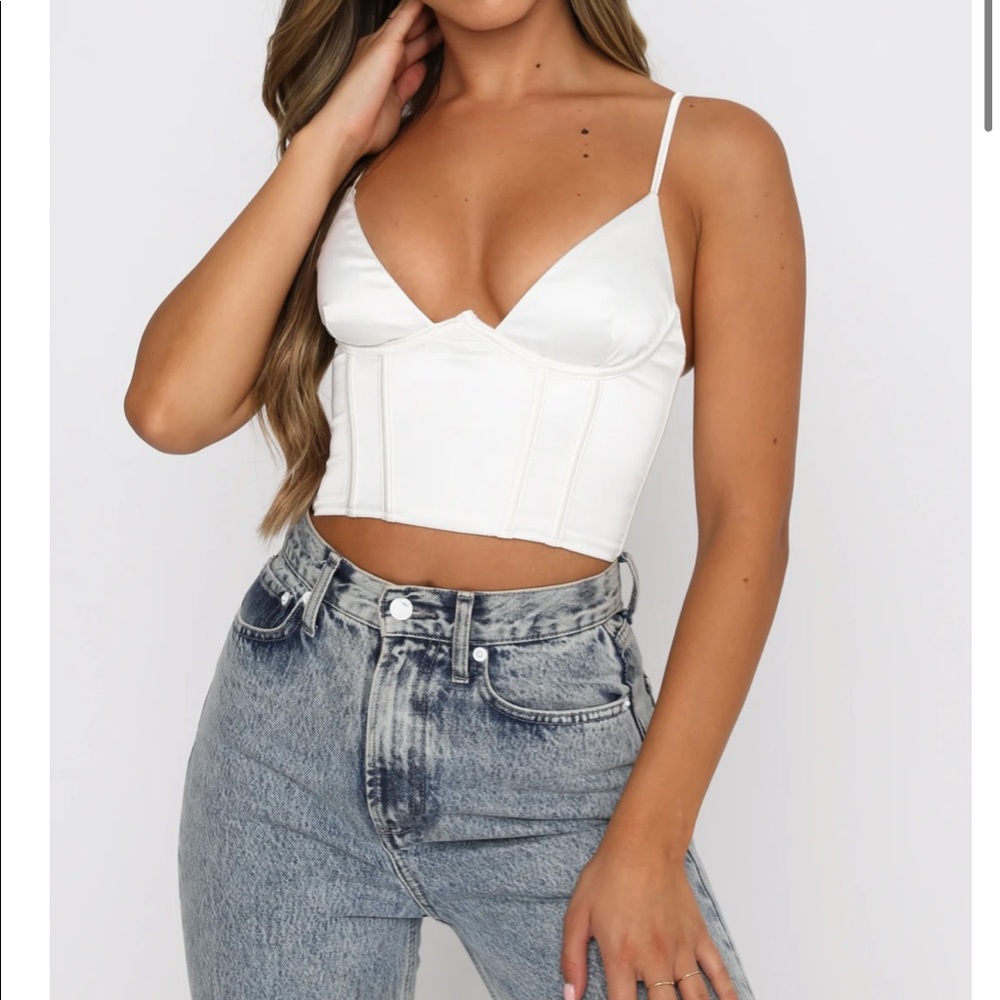 NWT Acacia Bustier Top White Fox Boutique